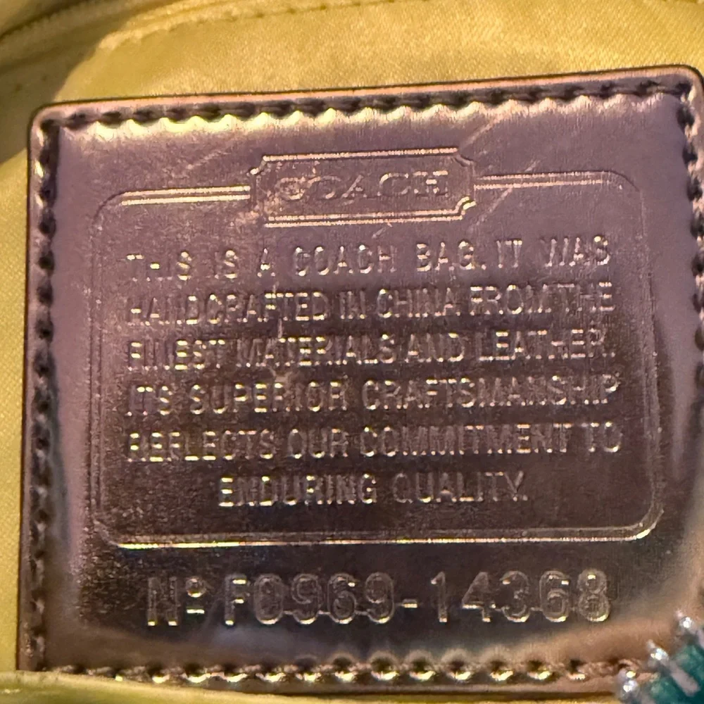 💙💚🩵 VINTAGE COACH RARE SEQUIN POPPY BAG 🩵💚💙 - Picture 6 of 10